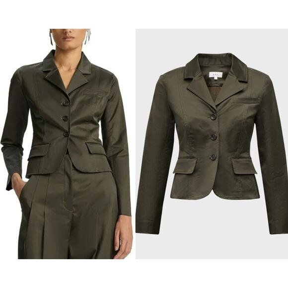 A.L.C. Fallon Green Crop Blazer Jacket Sz 0 - Picture 1 of 9